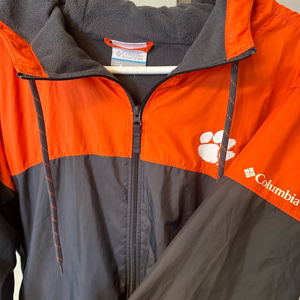 Clemson Columbia Fleece lined windbreaker